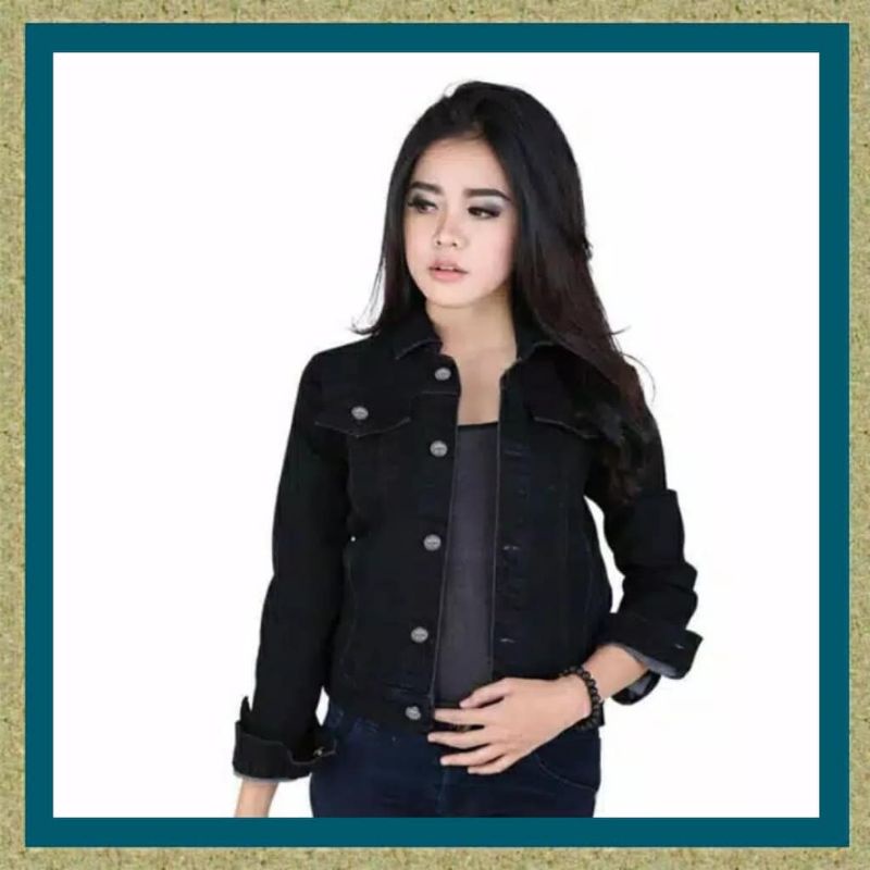 JAKET JEANS WANITA CEWEK CEWE RAWIS JAKET JINS DENIM JAKET MURAH TERBARU TERLARISJAKET JEANS SNOW DENIM SANDWASH CROP PREMIUM FASHION WANITA HITS SELEBGRAM-1