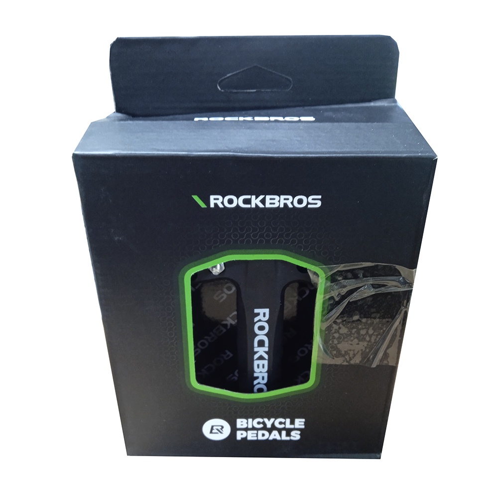 Rockbros Pedal Sepeda MTB Mountain Aluminium Alloy Non Slip - JT201 - Black - DPSE1VBK