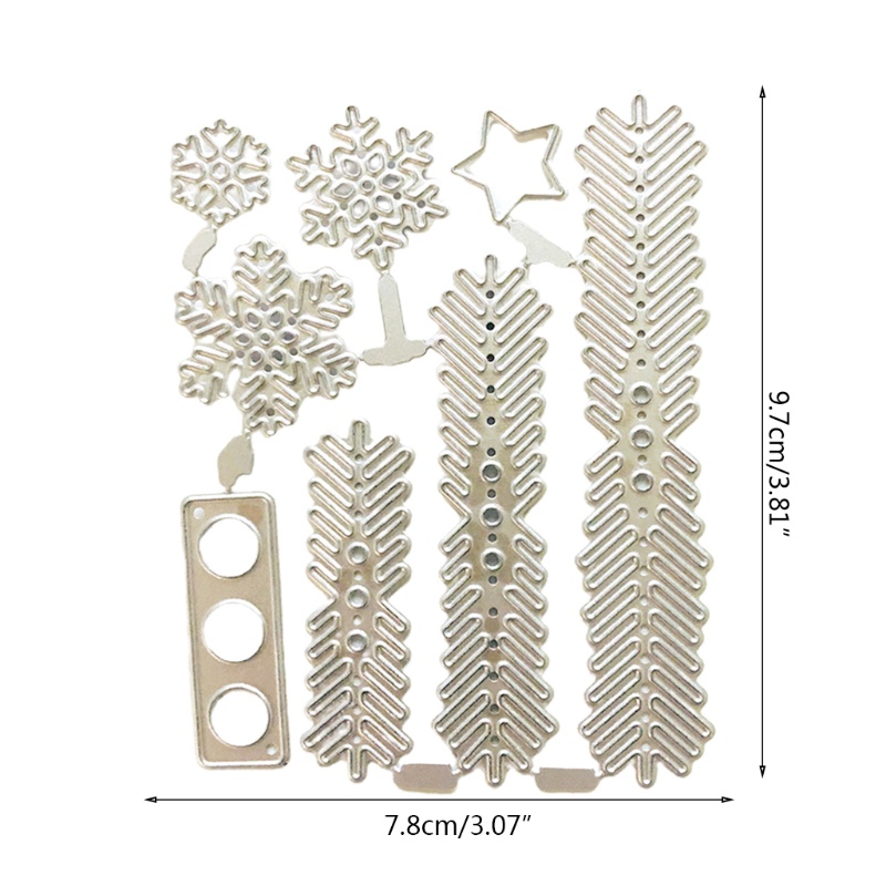 Cetakan Stensil Cutting Dies Motif Snowflake Bahan Metal Untuk Scrapbook / Craft Diy