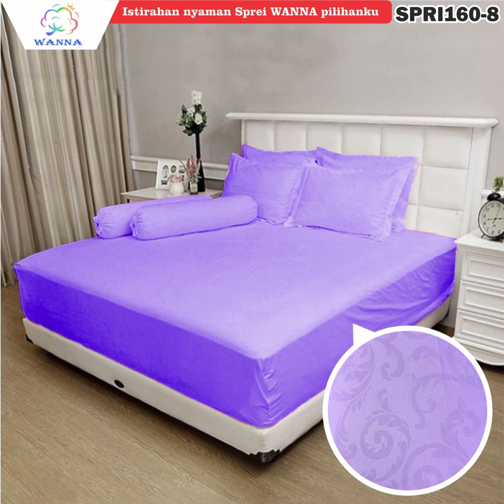 BISA COD Sprei Polos Embos 160x200cm Seprei Halus Adem Tidak Luntur Sprei Ori Wanna