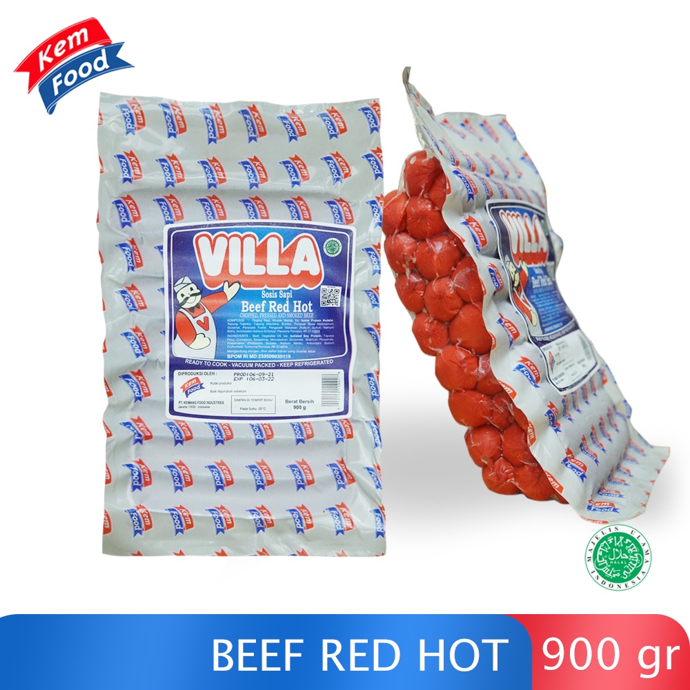 

Villa Sosis Sapi - Beef Red Hot 900 gr