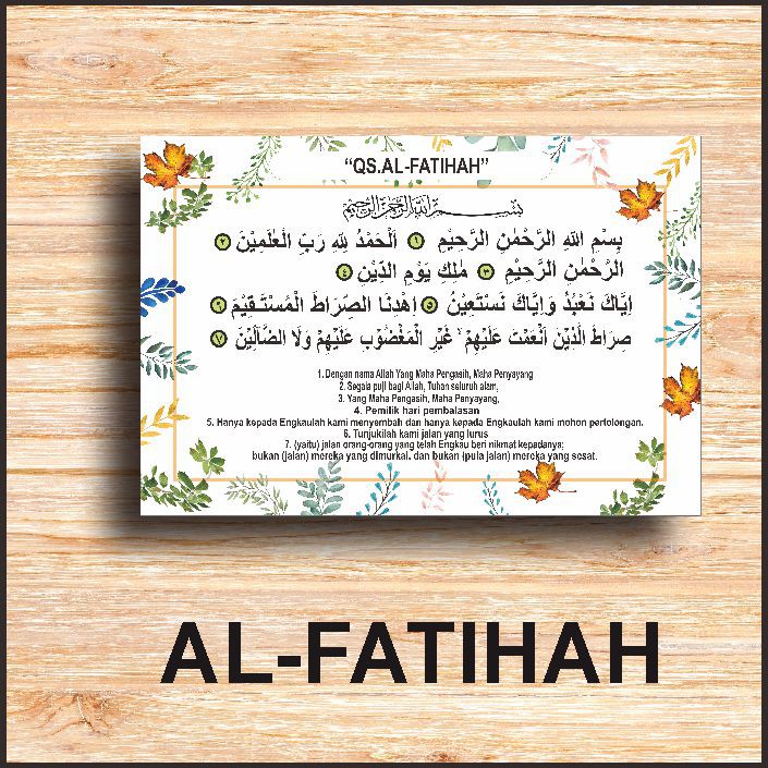 HIASAN DINDING ISLAMI DEKORASI DINDING WALLDEKOR AL FATIHAH