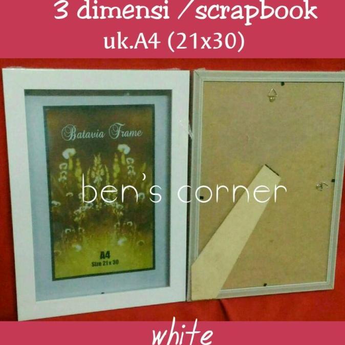 

Frame 3 Dimensi / Scrapbook Uk.A4 (21X30) -White Termurah