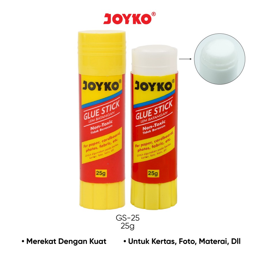 

Joyko Glue Stick GS-25 (25 gram) - 1 Pcs