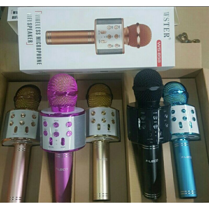 Cod Speaker Mic Bluetooth Ws 858//Speaker mic Karaoke