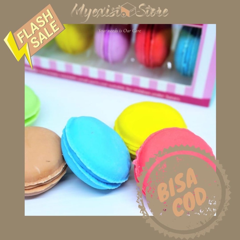 

Penghapus eraser pensil Makaron alat tulis kantor macaron eraser 1 SET 6 PENGHAPUS BENTUK MAKARON MACARON LUCU UNIK WARNA WARNI TERMURAH BISA COD READY STOCK- IVN78