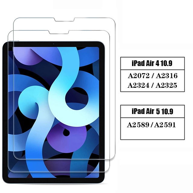 2 Pak Pelindung Layar Tempered Glass Anti Gores Untuk Apple iPad Air 5 2022 5th Generation 10.9 A2589 A2591