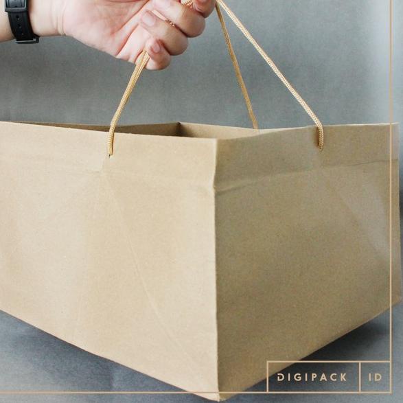 

☋ [Digipack] Brown Paper Bag Cake Box 24 x 24 x 15 | Kantong Kertas ►