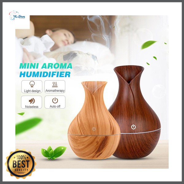 Taffware Ultrasonic Humidifier Aroma Essential Oil Diffuser 130ml HUMI M137902 Wooden Grab Medan