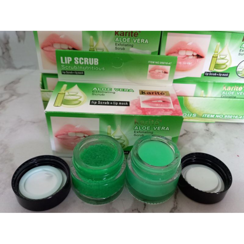 LIP SCRUB &amp; LIP MASK KARITE ALOE VERA NO.95016-47