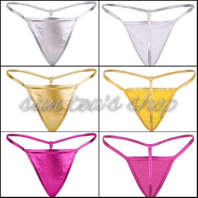 GS68 Gstring latex metalik patent leather t-pants g string thongs 277564