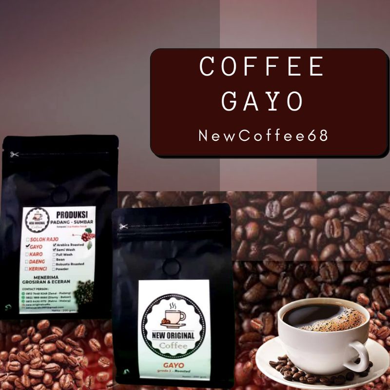 

Coffee Aceh Gayo Arabica 200gr 500gr - Roasted - Beans Coffee