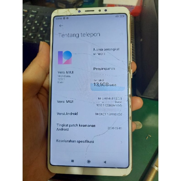 lcd mi max 3 ori copotan bonus unit