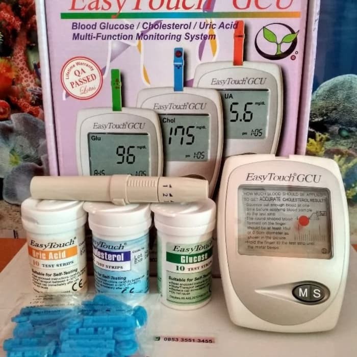 ALAT EASY TOUCH GCU 3IN1 (Gula Darah - Asam Urat