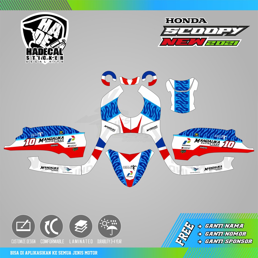 DECAL STICKER SCOOPY NEW 2021 MANDALIKA