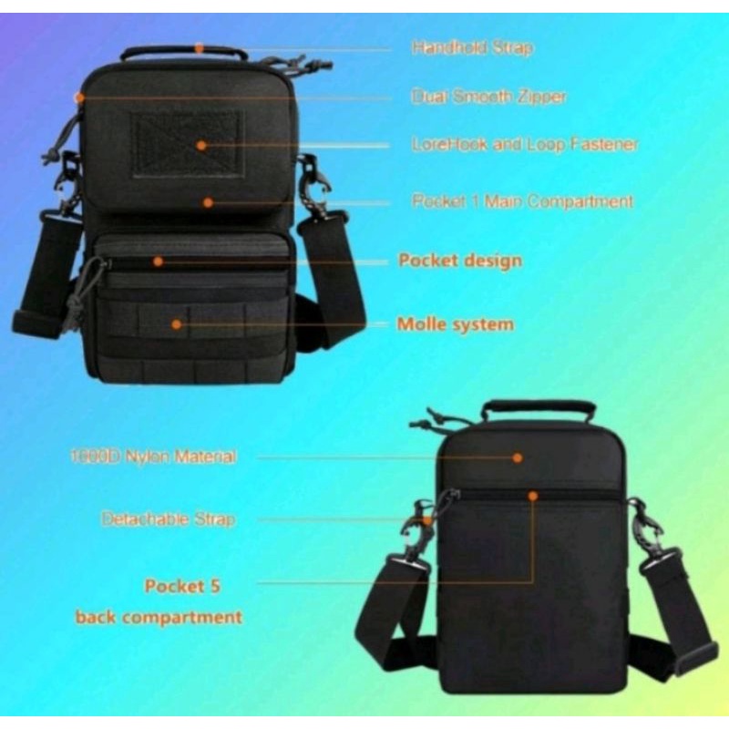 Promo Tas slempang pria tas selendang pria hitam