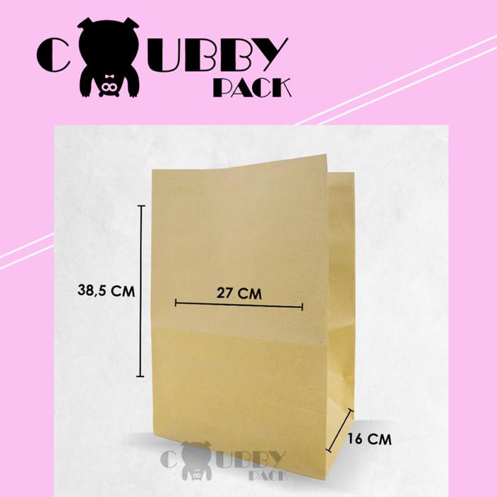 

Setsuko53.Jaya Grocery Bag 27X16 X38.5 Cm - Sos Paper Bag / Kantong Belanja Kertas