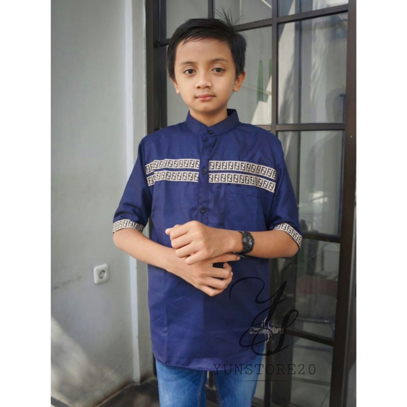 Baju Koko Kurta FF Anak 6Tahun-15Tahun M L XL Kurta FF Koko Anak Bahan Katun Toyobo Premium