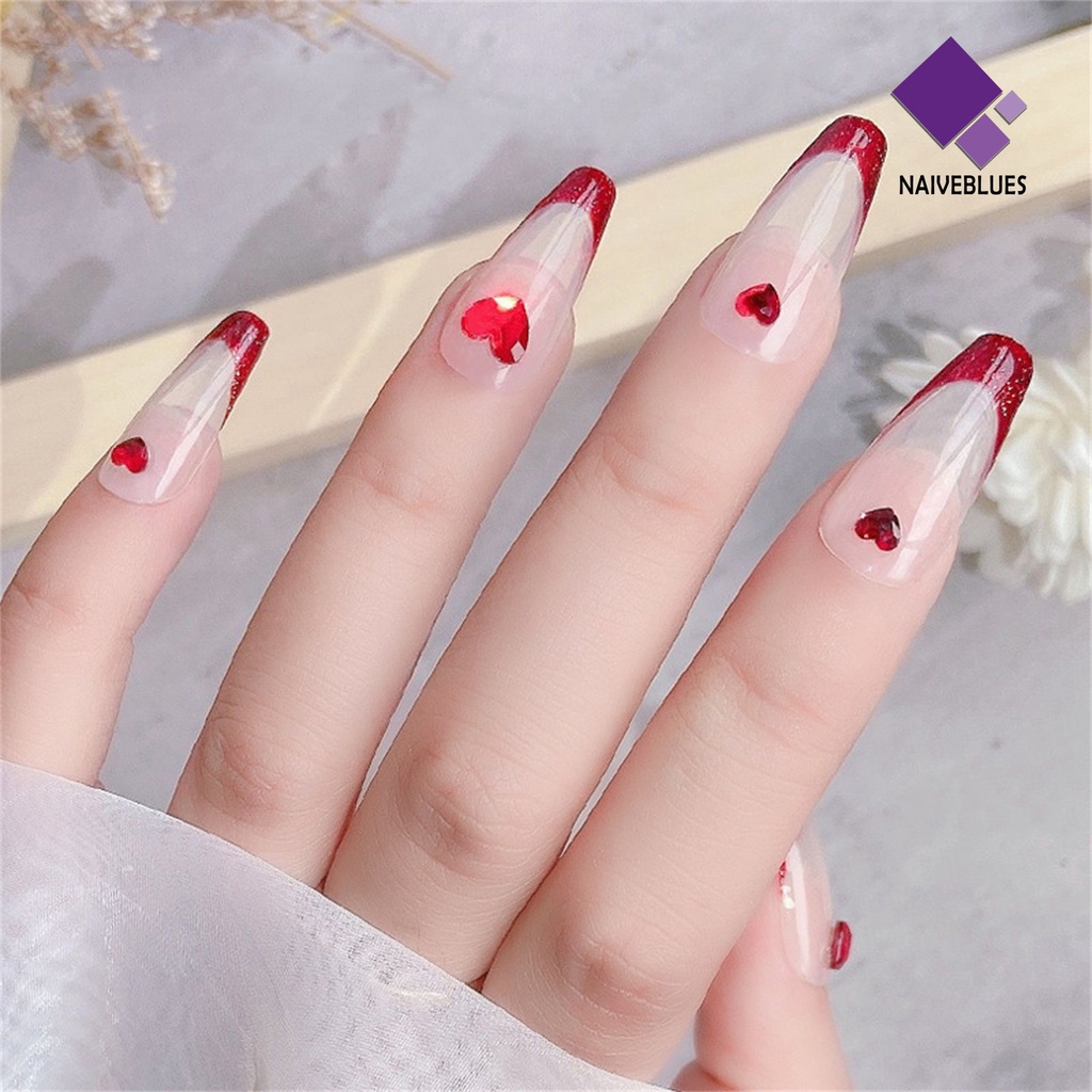 Naiveblue &gt; 10Pcs / Set Ornamen Berlian Imitasi 2 Model Untuk Dekorasi Nail Art / Manicure DIY