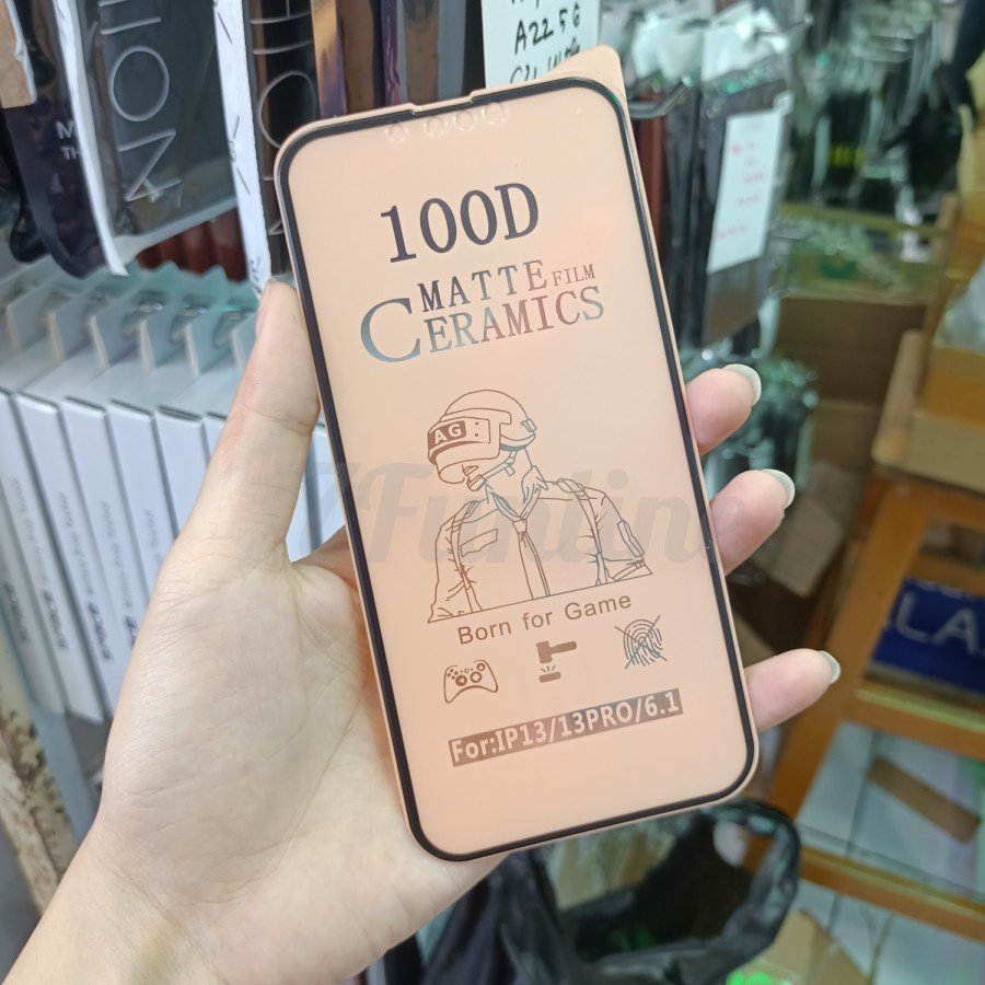 IPHONE 14 14 MAX 14 PRO 14 PROMAX 13 MINI 13 13 PRO 13 PROMAX ANTI GORES CERAMIC LENTUR MATTE ANTI MINYAK GLARE SCREEN GUARD PELINDUNG LAYAR FULL COVER BUKAN KACA TEMPERED 13 PRO MAX