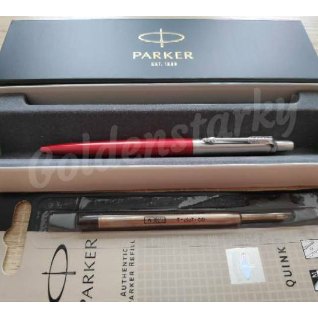 

Paket 1 Klik: 1pcs Parker Jotter Kensington Red CT Ballpoint + 1pcs Refill Ballpoint