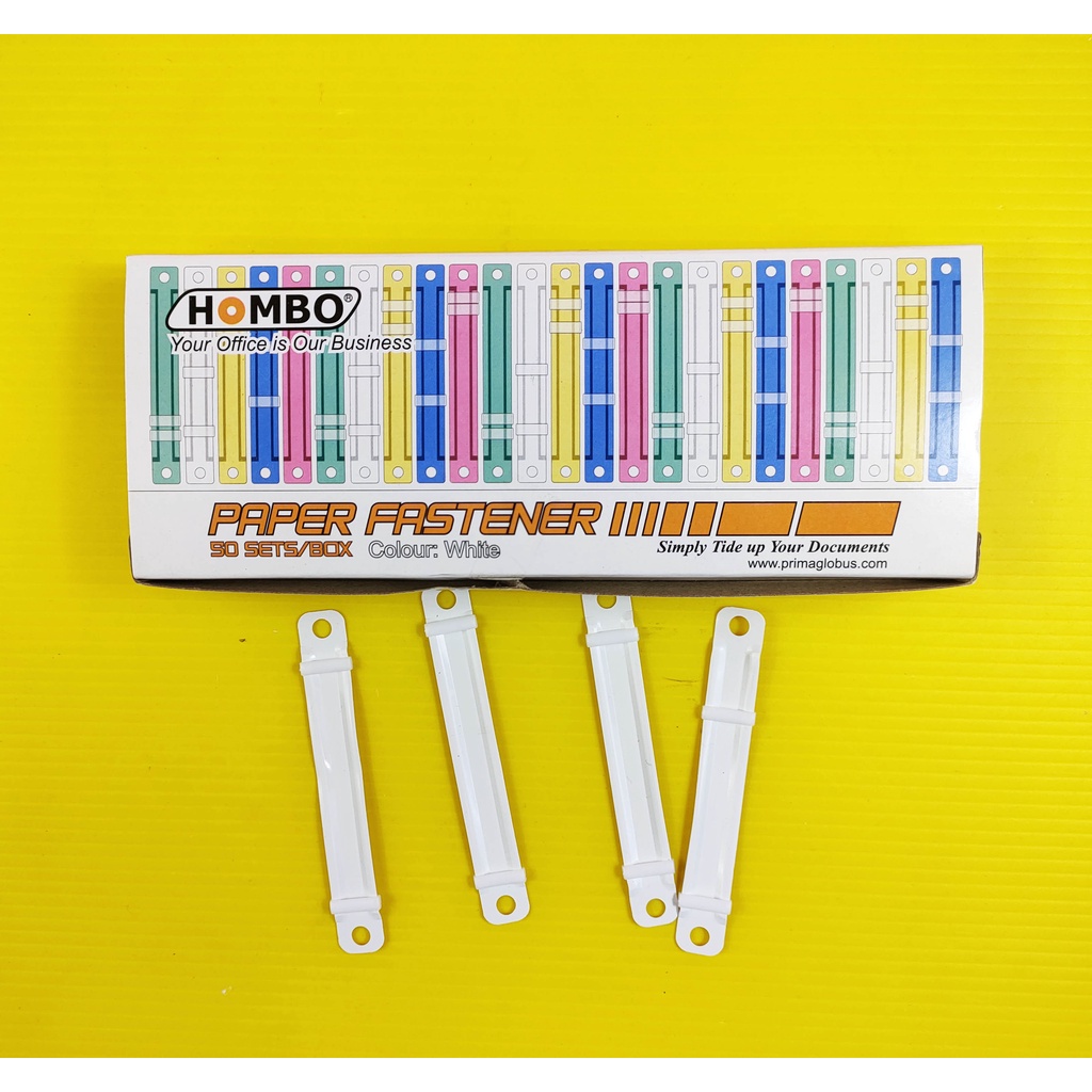 

ACCO / PAPER FASTERNER PLASTIK HOMBO PUTIH ( 50 PCS )