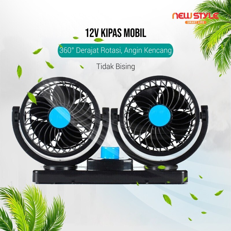 Trend-Kipas Angin Untuk Mobil - Dual Head Fan 360 Degree