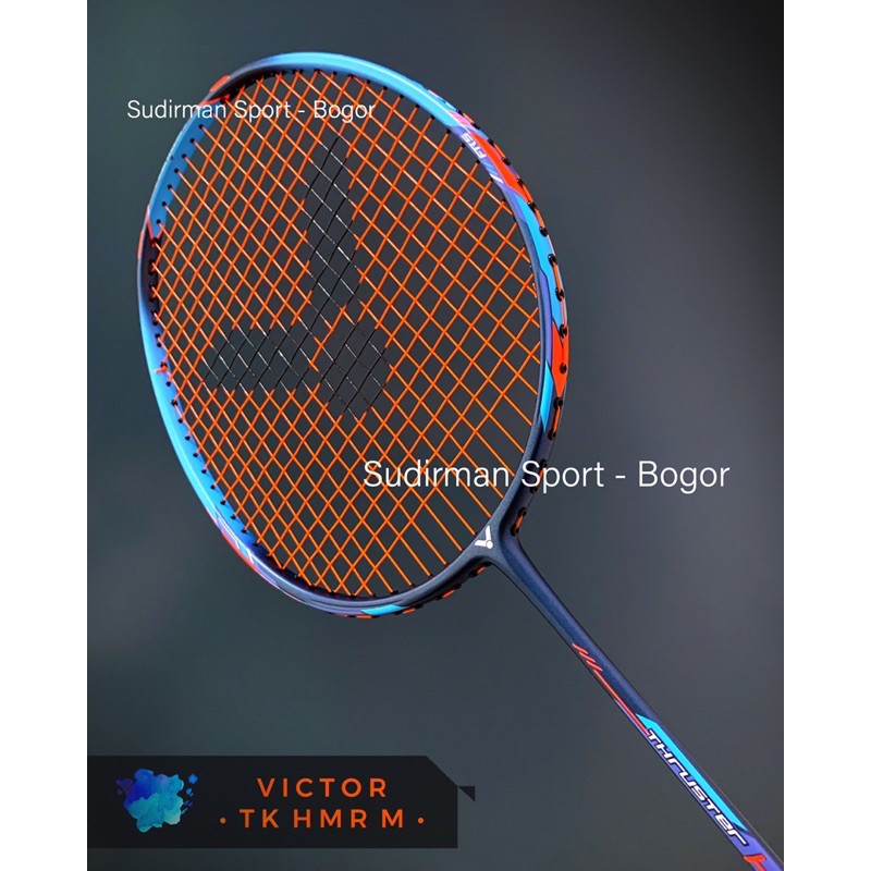 New colour PAKET KOMPLIT Raket Badminton Victor Thruster K HMR / TK Hammer / TK HMR M (Bright Sky Bl