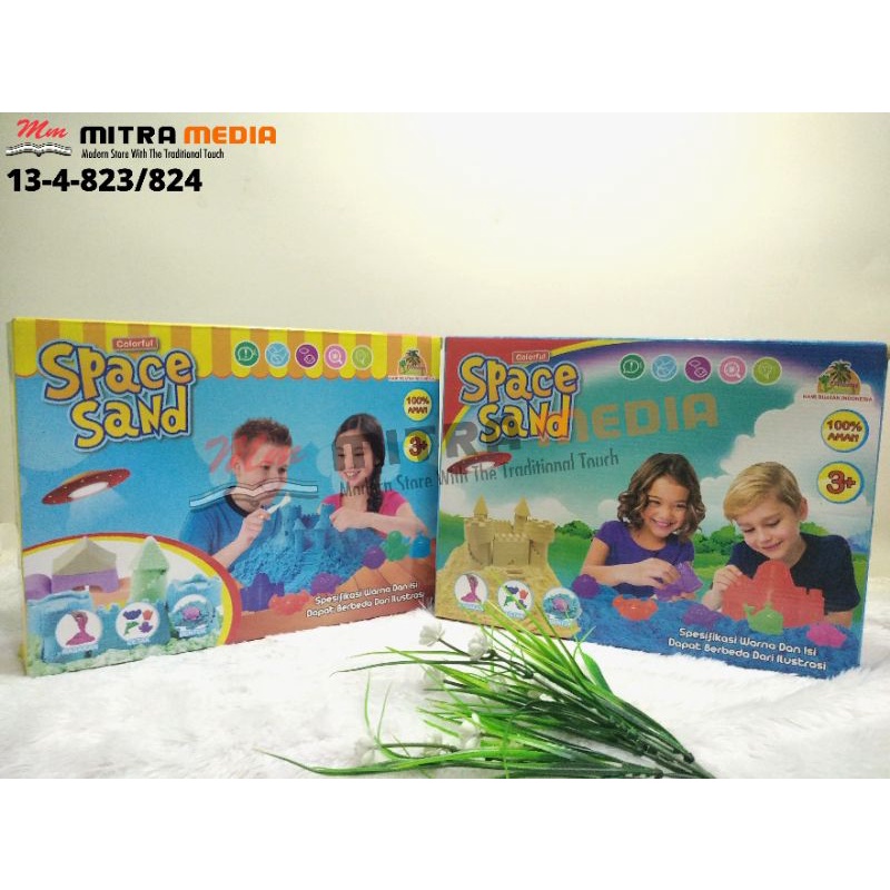 MAINAN PASIR AJAIB SET/SPACE SAND/MAGIC SAND SET/PASIR AJAIB + CETAKAN BINATANG PLASTIK/MAINAN ANAK 