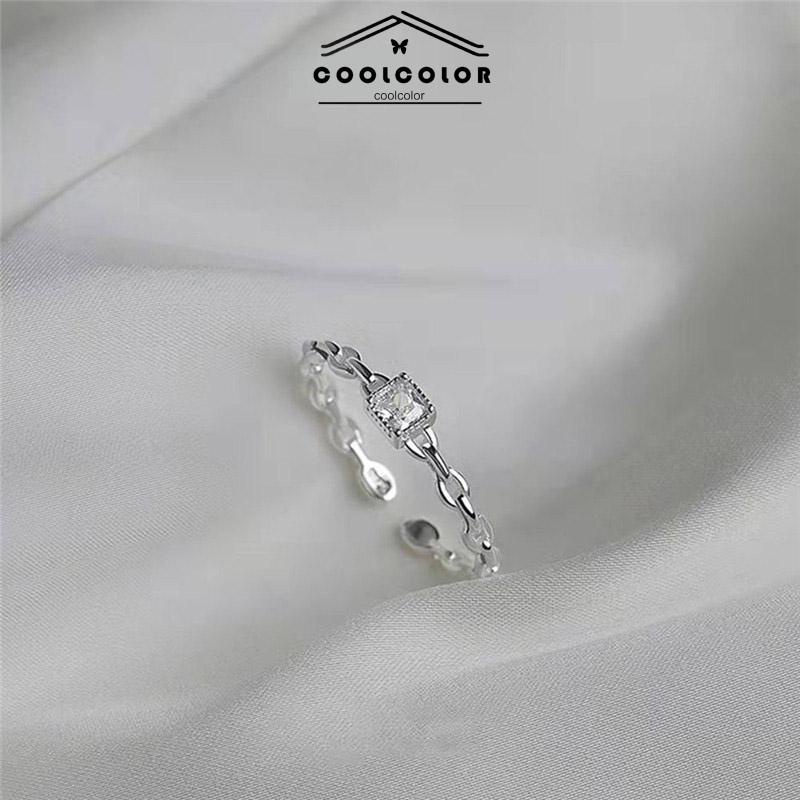 COD Murah❤️Cincin Berlian Wanita Korea Simple Hias Wanita Kristal Zircon  Fashion Ring Jewelry Perhiasan Aksesoris Hadiah Ulang Tahun