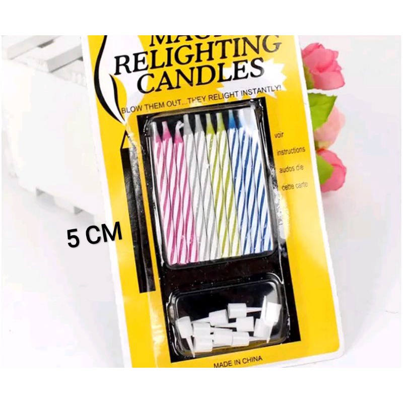 BLESSHOP Lilin Ulang Tahun Magic Candle Isi 10