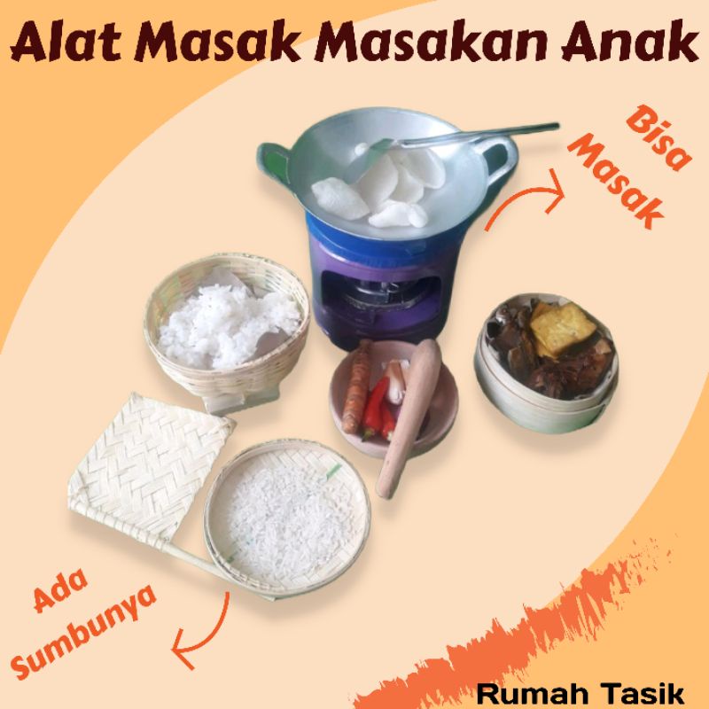 Set Mainan Masak Masakan Tradisional Paket Bakul Cobek Murah Berkualitas