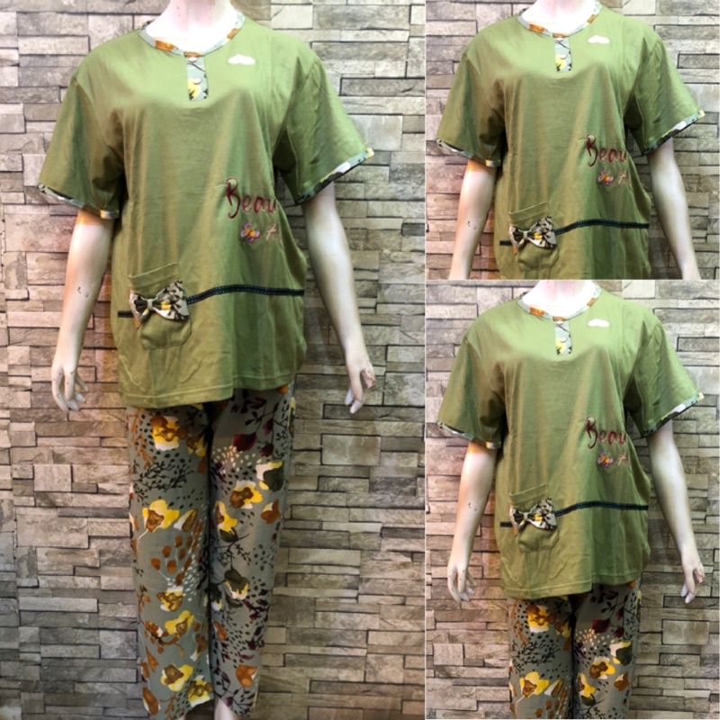 CP FOREVER MAMA SIZE | BAJU TIDUR | PIYAMA | COD-681 Hijau