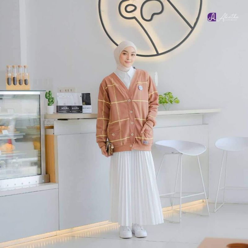 LARISSA CARDI ORI ALIETHA JACKET MUSLIMAH DAILY OUTFIT VIRAL TERBARU SWEATER CARDIGAN WANITA MASAKINI