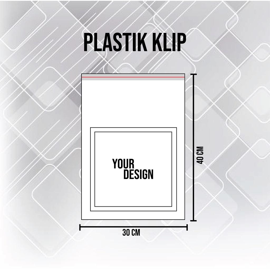 

Sablon Klip 30x40cm / custom plastik sablon / sablon packaging murah/ FREE DESAIN