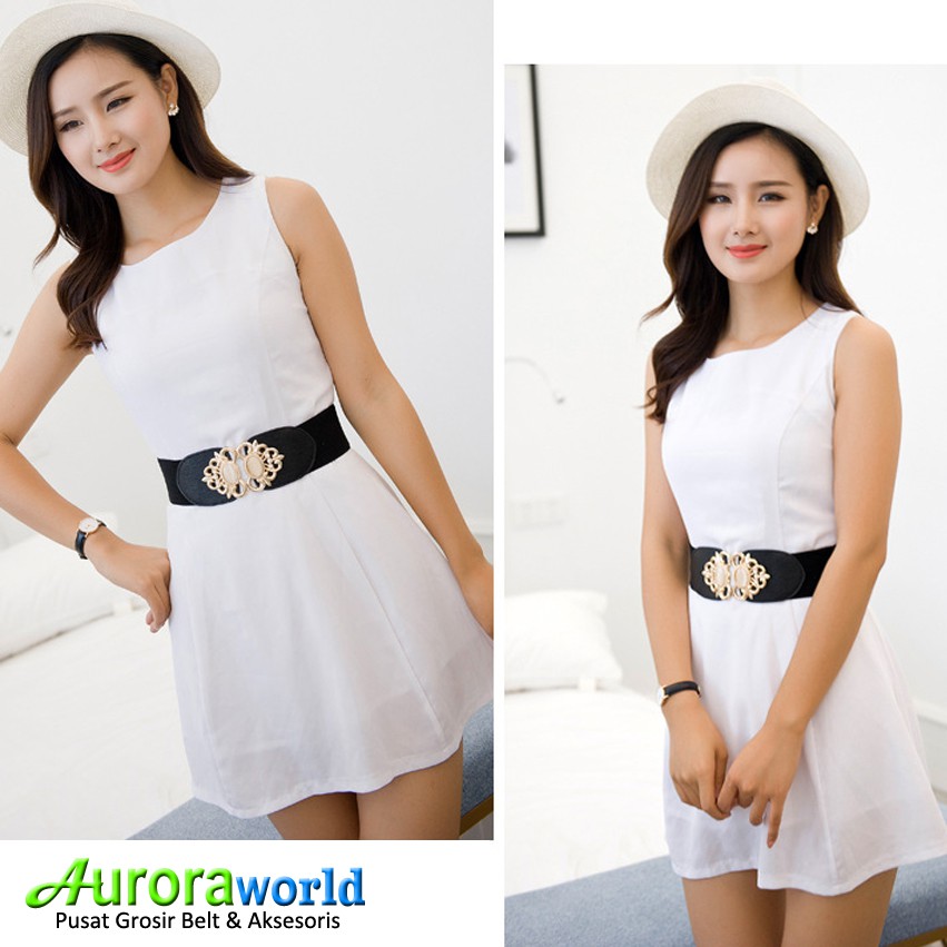 AURORAWORLD Belt Gesper Ikat Pinggang Sabuk Mewah untuk Dres Tunik Gaun Terbaru bisa COD obi wanita karet elastis  korea  terbaru