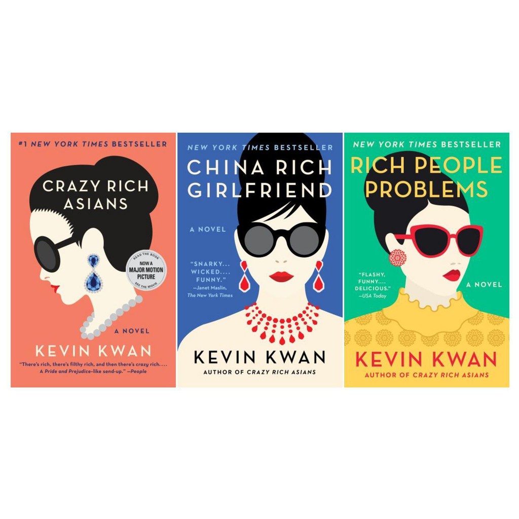 [ENGLISH] KEVIN KWAN BOOKS COLLECTION (CRAZY RICH ASIANS, CHINA RICH GIRLFRIEND, RICH PEOPLE PROBLEMS, SEX AND VANITY)