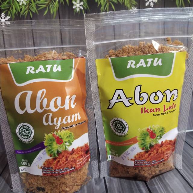 Abon Ayam dan Abon Ikan Lele tanpa MSG 100 gram