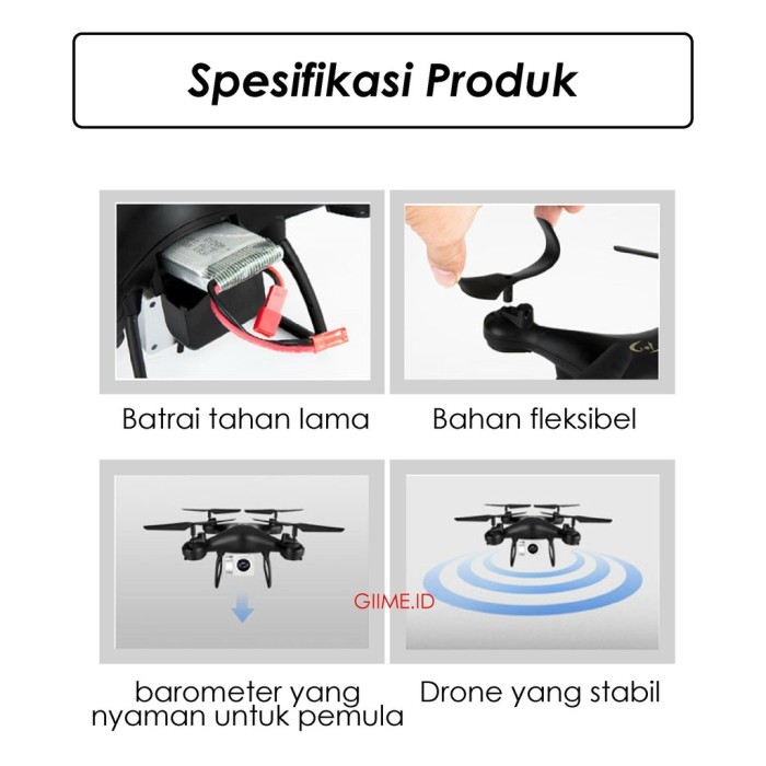 Terbatas - Txd 8S Drone Camera Drone Quadcopter Drone Camera Original Import Mura - Merah