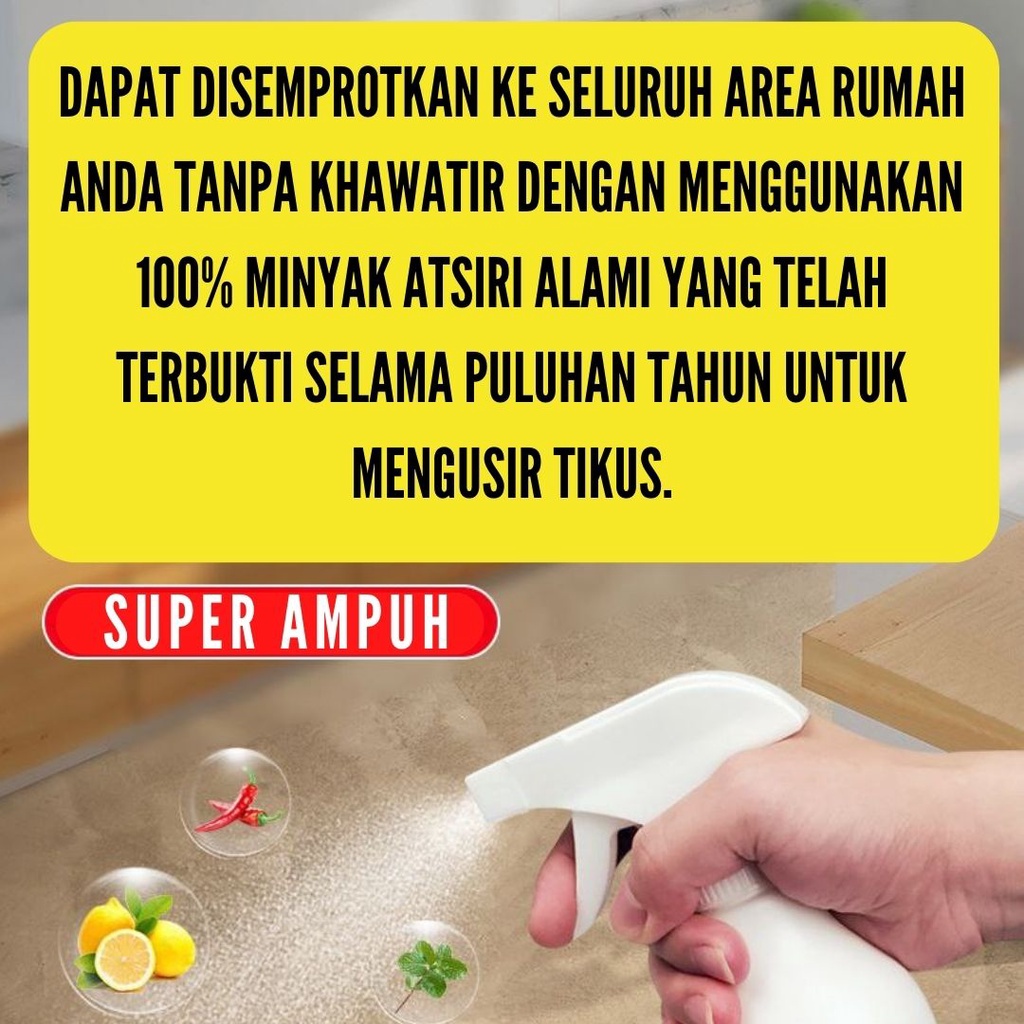 Pengusir Tikus Ampuh 500ml Rat Repellent Mengusir Tikus Dengan Cepat Tanpa Bahan Kimia Berbahaya  FEZONE