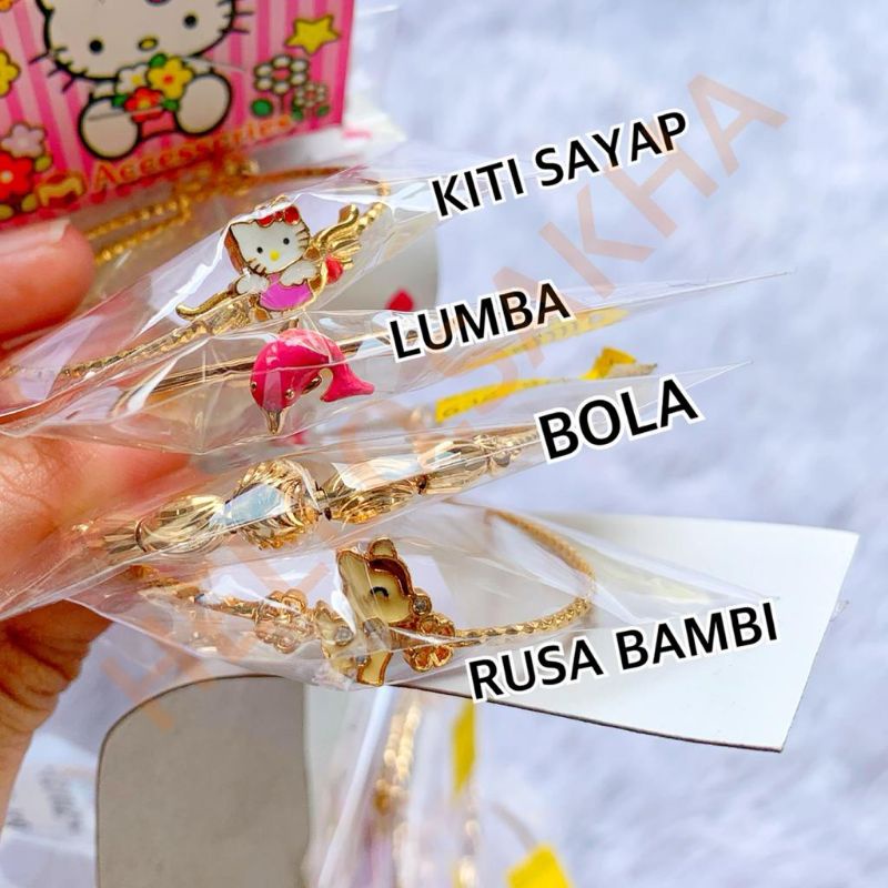 MAINAN GELANG BAYI BANGLE KOLONG ANAK BABY KID KIDS KUNINGAN MIRIP EMAS IMITASI BAGUS LUCU GOLD