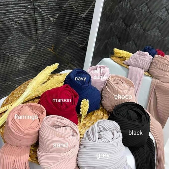 Hijab Pashmina Plisket Premium - Hazelnut Si.Utun