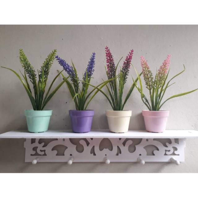 Bunga gandum plastik warna pastel untuk hiasan rumah shabby