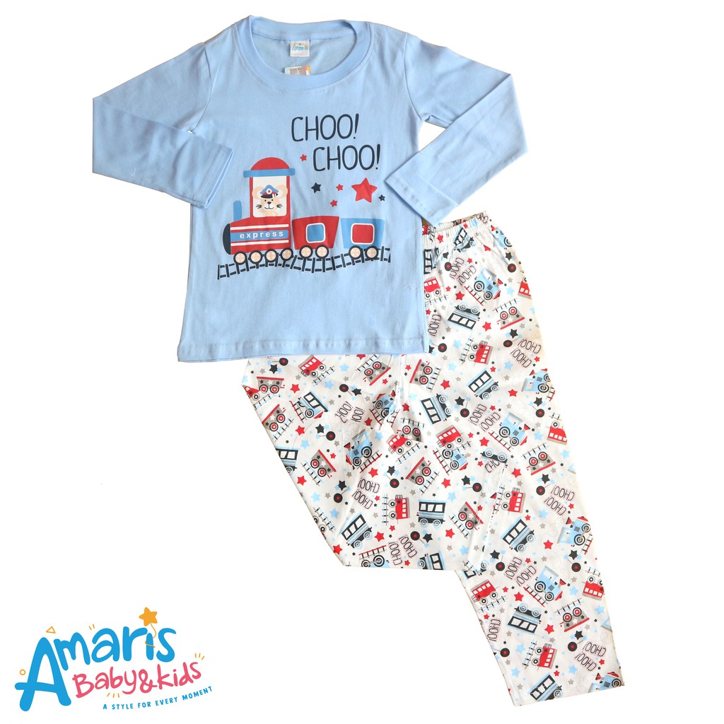 

Amaris Piyama Anak 1 - 3 Tahun Motif Choo Choo