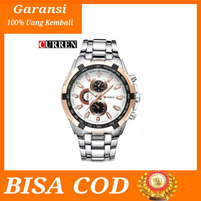 CURREN 8023 Jam Tangan Pria Analog Chrono Tidak Aktif Anti Air 30M