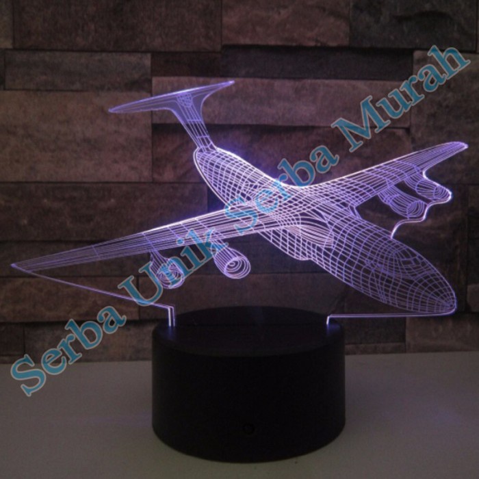 PROMO Lampu Tidur / Pajangan Lampu Hias 3D Model Pesawat