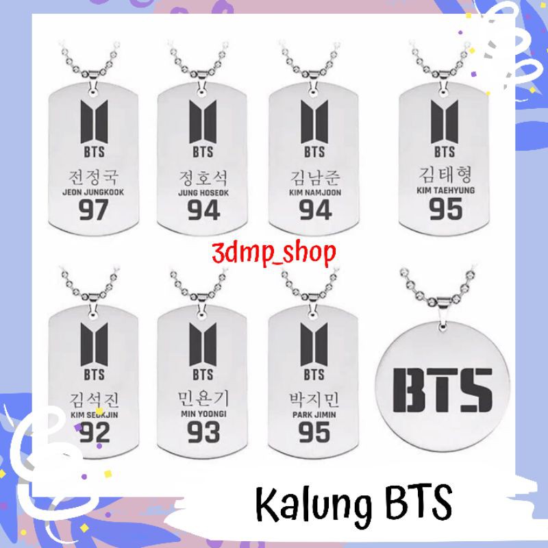 Kalung BTS Taehyung V namjoon rapmonster jhope jin hoseok suga