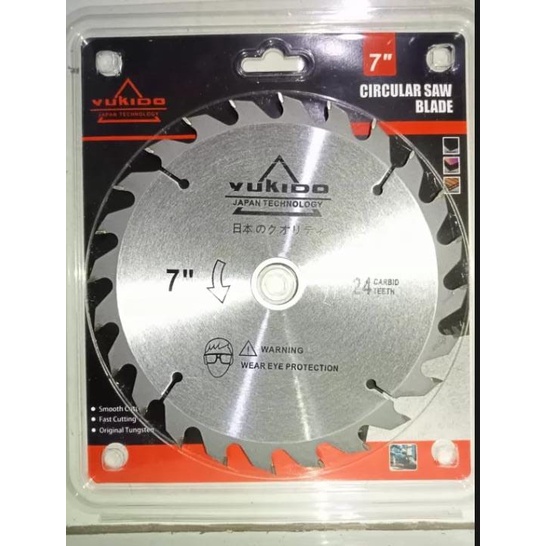 KUALITAS TERJAMIN !! Circular Saw Blade YUKIDO 7 x 24T Tipis Mata Gergaji Mesin Potong Kayu gergaji serkel