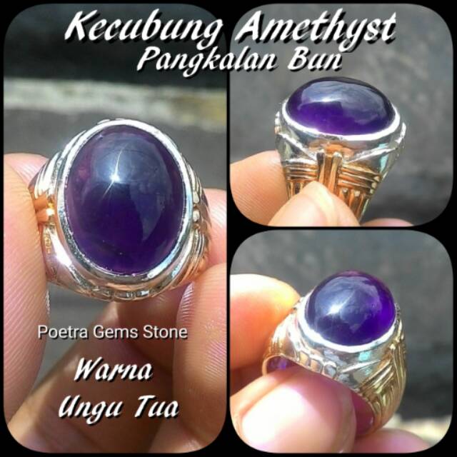 BATU CINCIN KECUBUNG UNGU AMETHYST PANGKALAN BUN SIAP PAKAI !!!