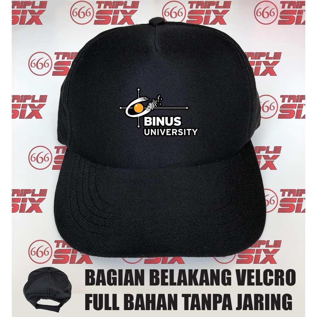 Topi baseball Velcro Binus University bina nusantara